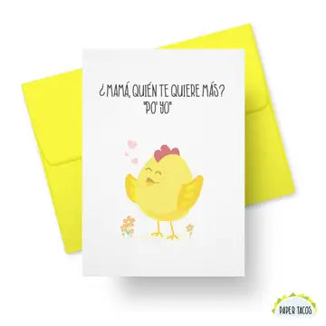 Mamá, Quién Te Quiere Más? "Po' Yo" Mother's Day Card