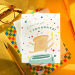 Toast Pun Congratulations Card