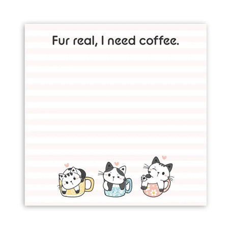 Fur Real Coffee Sticky Notes