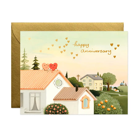 Anniversary Hearts Greeting Card