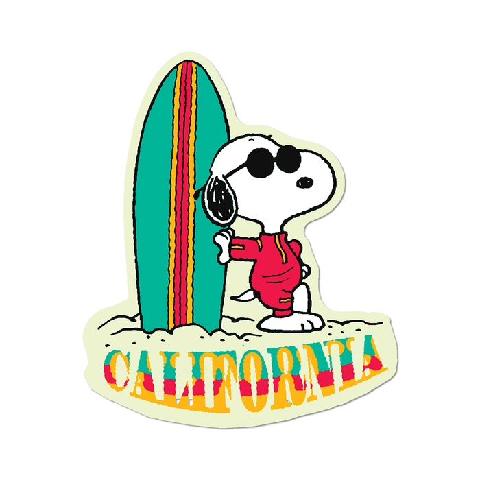 California Surfing Snoopy Sticker