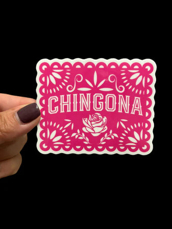 Chingona Pink Vinyl Sticker