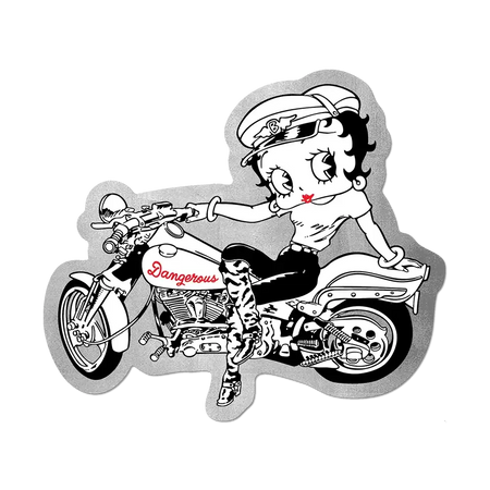 Motorcycle Betty Boop Sticker