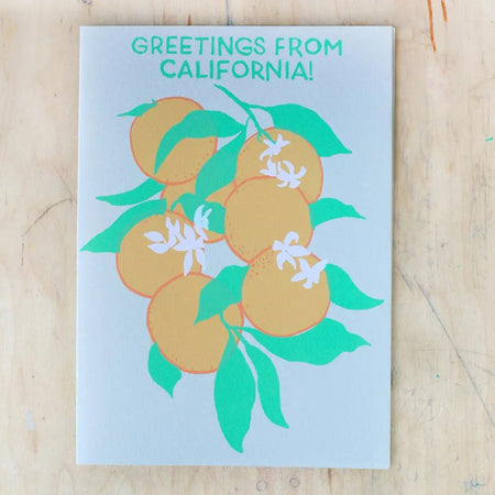 Greetings from California Citrus Greeting Card
