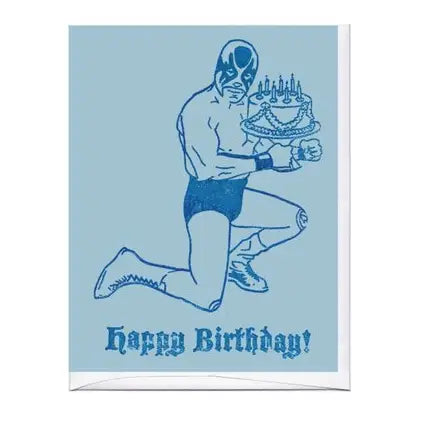 Luchador Birthday Card