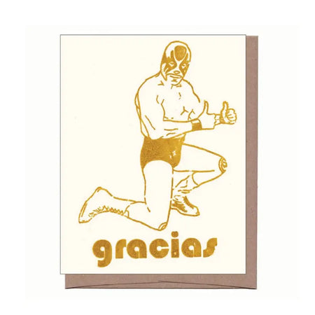 Gracias Luchador Thank You Card