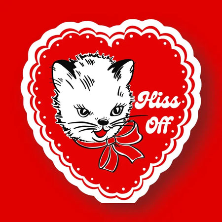 Hiss Off Cat Sticker
