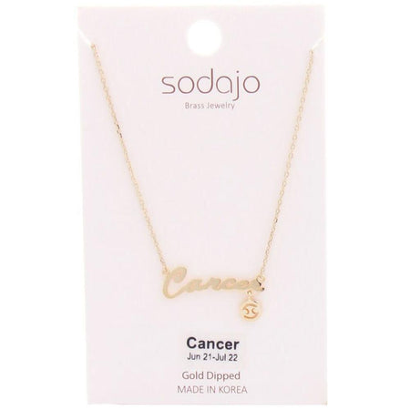 Zodiac Horoscope Cursive Necklace