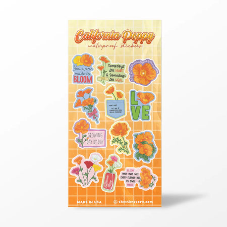 California Poppies Sticker Sheet