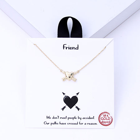 18k Gold Friend Necklace