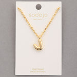 Bubble Initial Gold Necklace