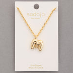 Bubble Initial Gold Necklace