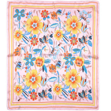 Pink Silky Flower Bandana