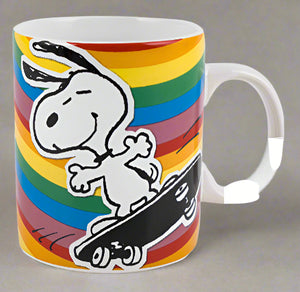 Snoopy Sk8board Rainbow Mug