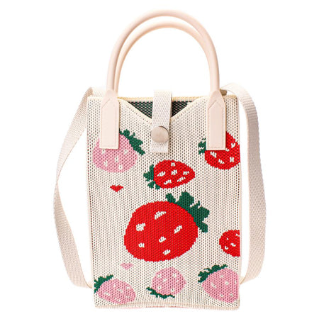 Strawberry Knitted Tote