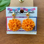 Orange Marigolds Stud Earrings