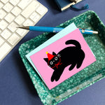 Party Cat Mini Note Card