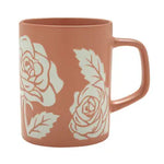 Rose Embossed Ceramic Mug