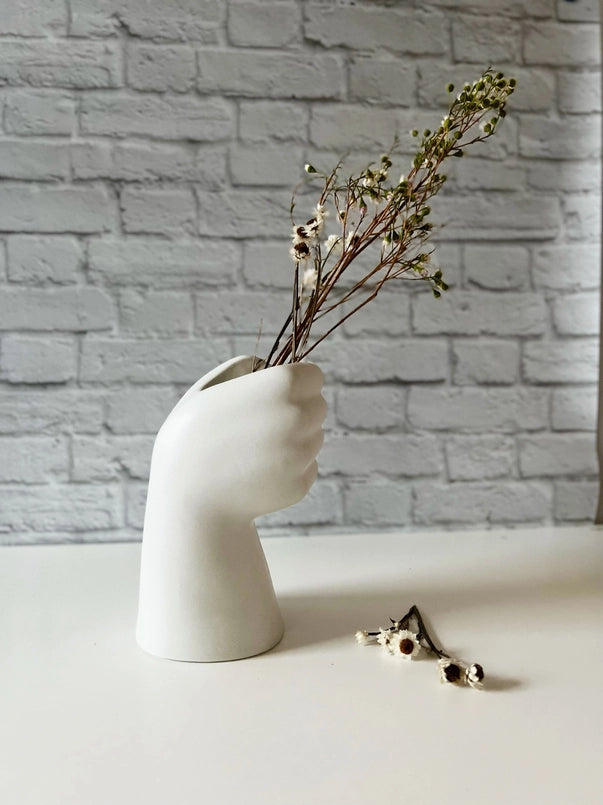 Tall Hand Flower Vase