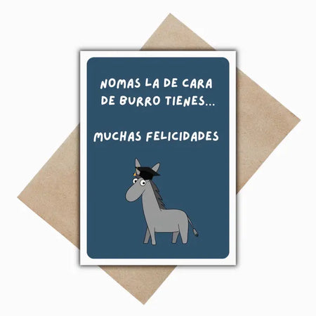 Cara De Burro Graduation Card with Envelope