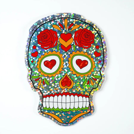 Flower Calavera Sticker