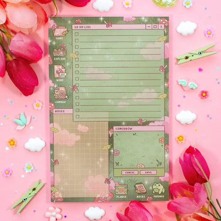 Mushroom Cottage Core Planner Pad