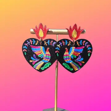 Otomi Corazon Stuf Earrings