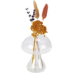 4" Clear Glass Mushroom Vase