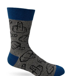 Flip Off Finger Men's Crew Socks