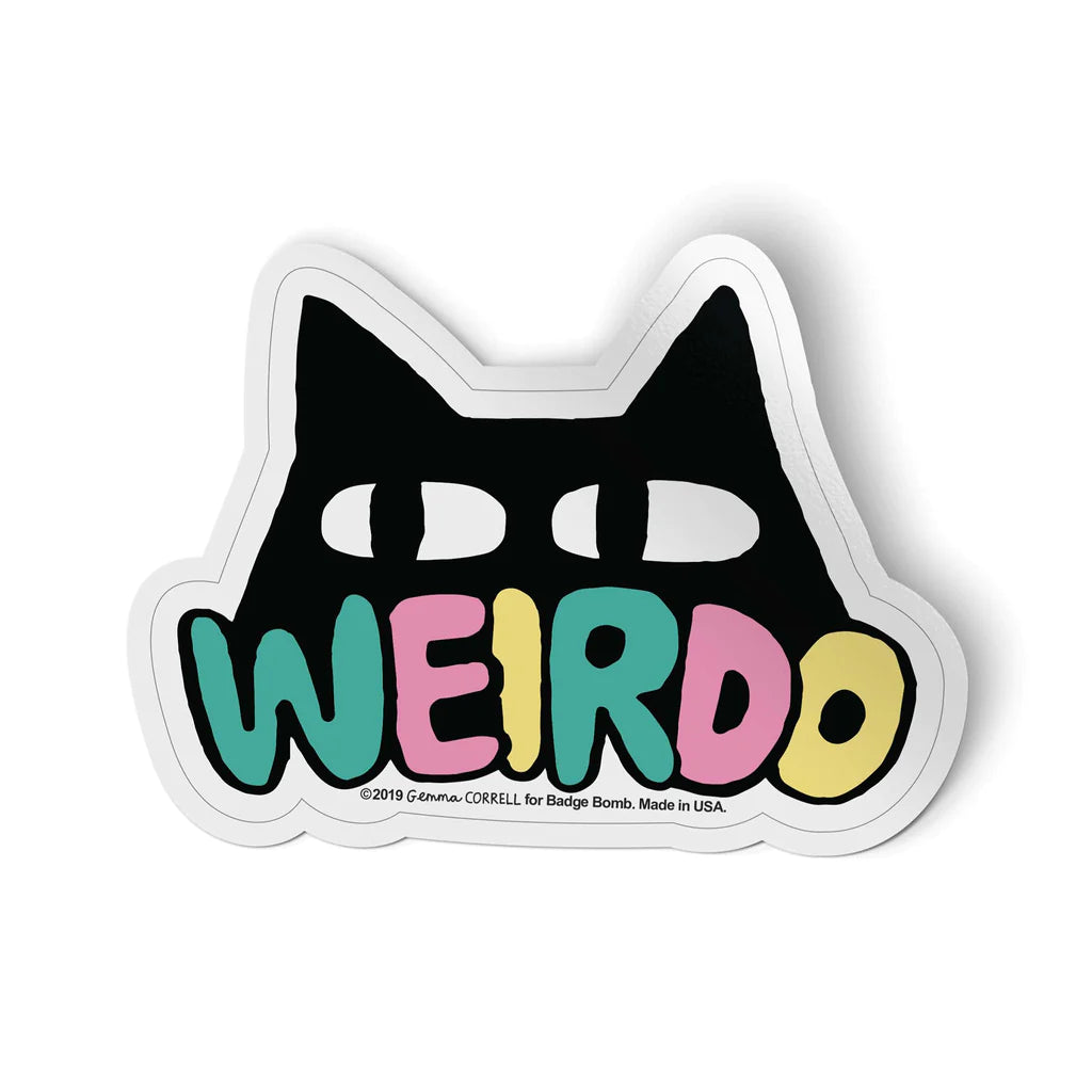 Weirdo Cat Sticker