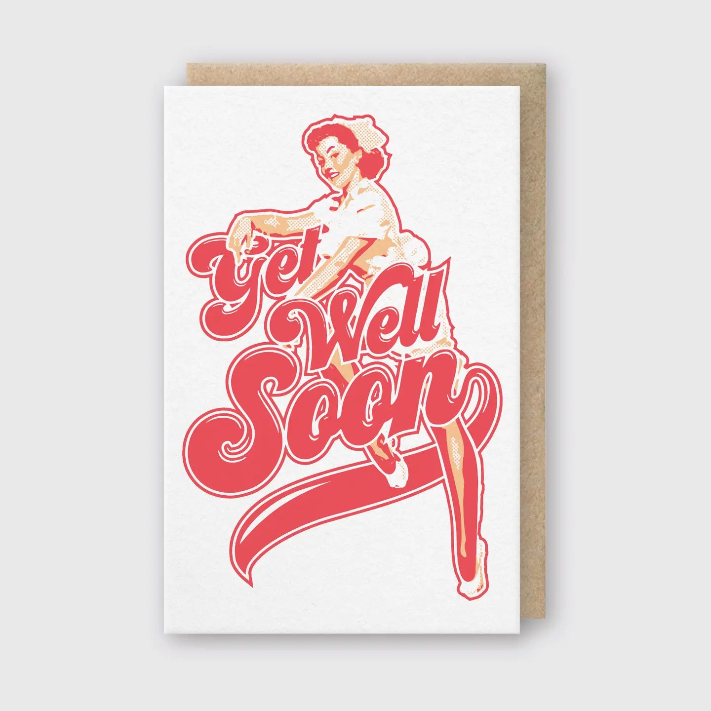 Get Well Nurse Letterpress Greeting Card