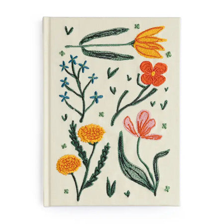 Embroidered Journal Floral