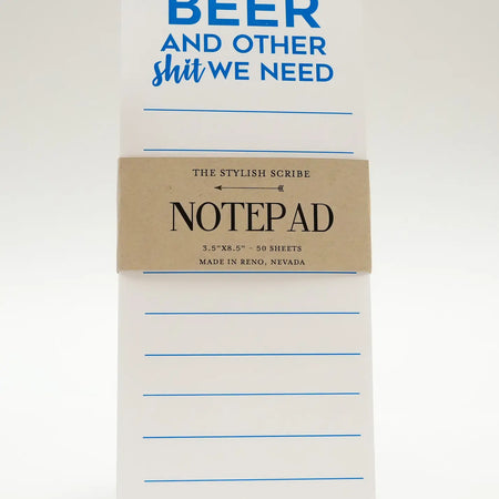 Beer Lover Grocery Notepad