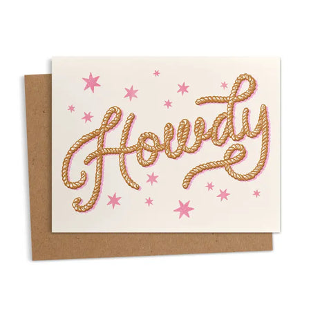 Howdy Cowgirl Rodeo Greeting Card