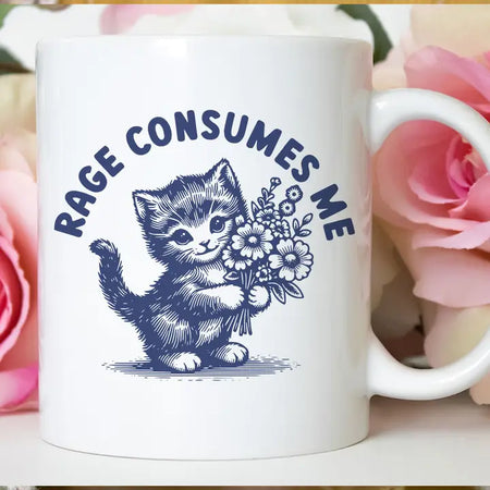 Rage Consumes Me Kitten Mug