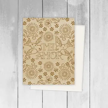 Mi Amor Frida Birds Greeting Card