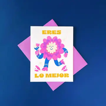 Eres Lo Mejor Risograph Card