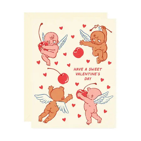 Sweet Valentine Cherubs Card
