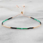 Adjustable Seed Bead String Bracelet