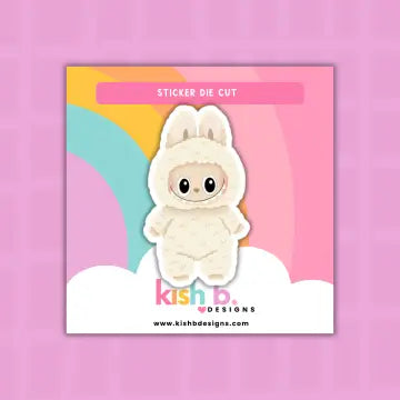 Beige Monster Sticker
