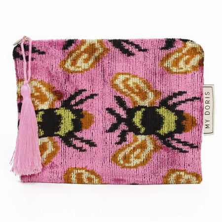 Pink Bee Medium Pouch