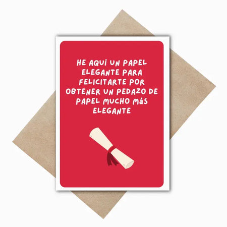 Papel Elegante Graduation Card with Envelope
