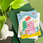 Godzilla Fire Birthday Card