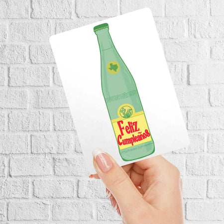 Bottle Feliz Cumpleānos Card