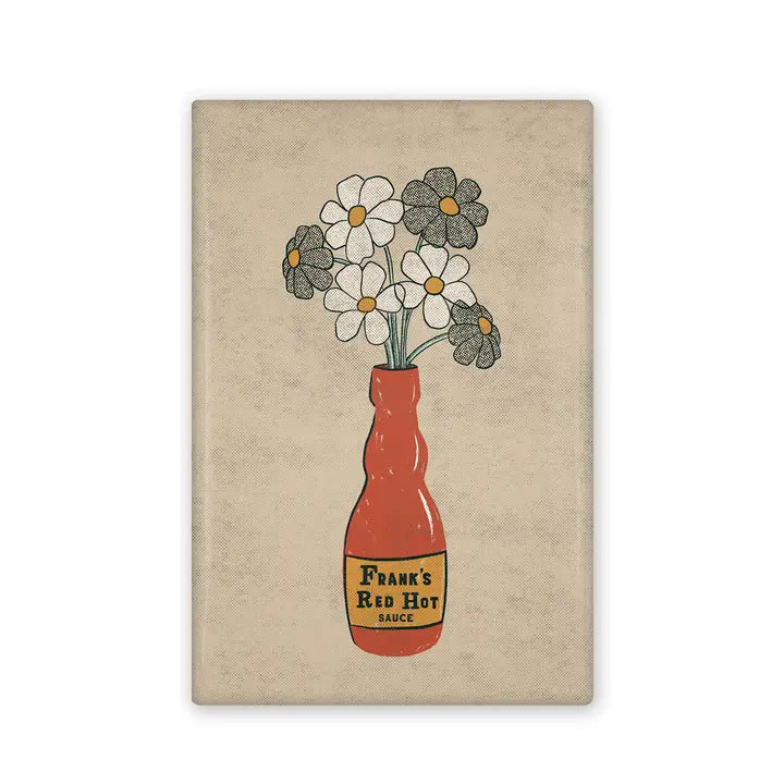 Hot Sauce Flower Vase Magnet