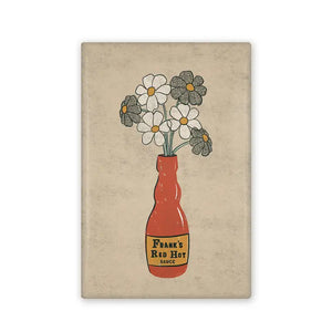 Hot Sauce Flower Vase Magnet