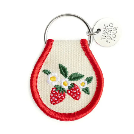Strawberry Blossom Patch Keychain