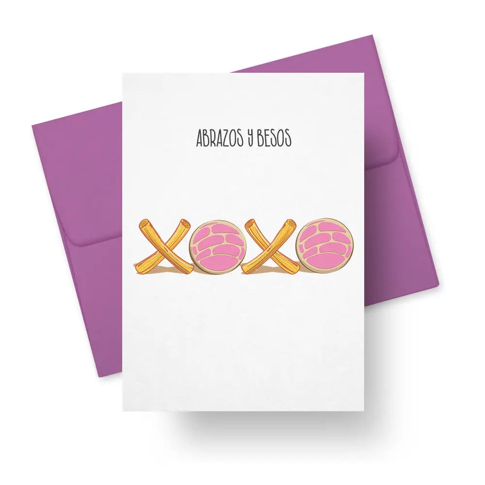 Abrazos Y Besos Xoxo Love Card