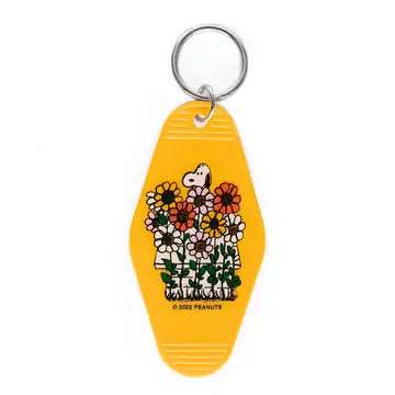 Snoopy Daisy Garden Keychain