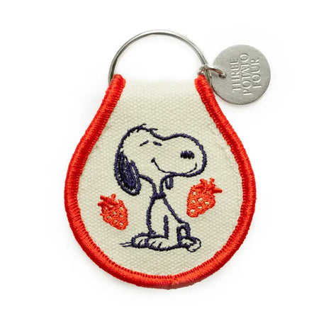 Snoopy Strawberry Patch Keychain